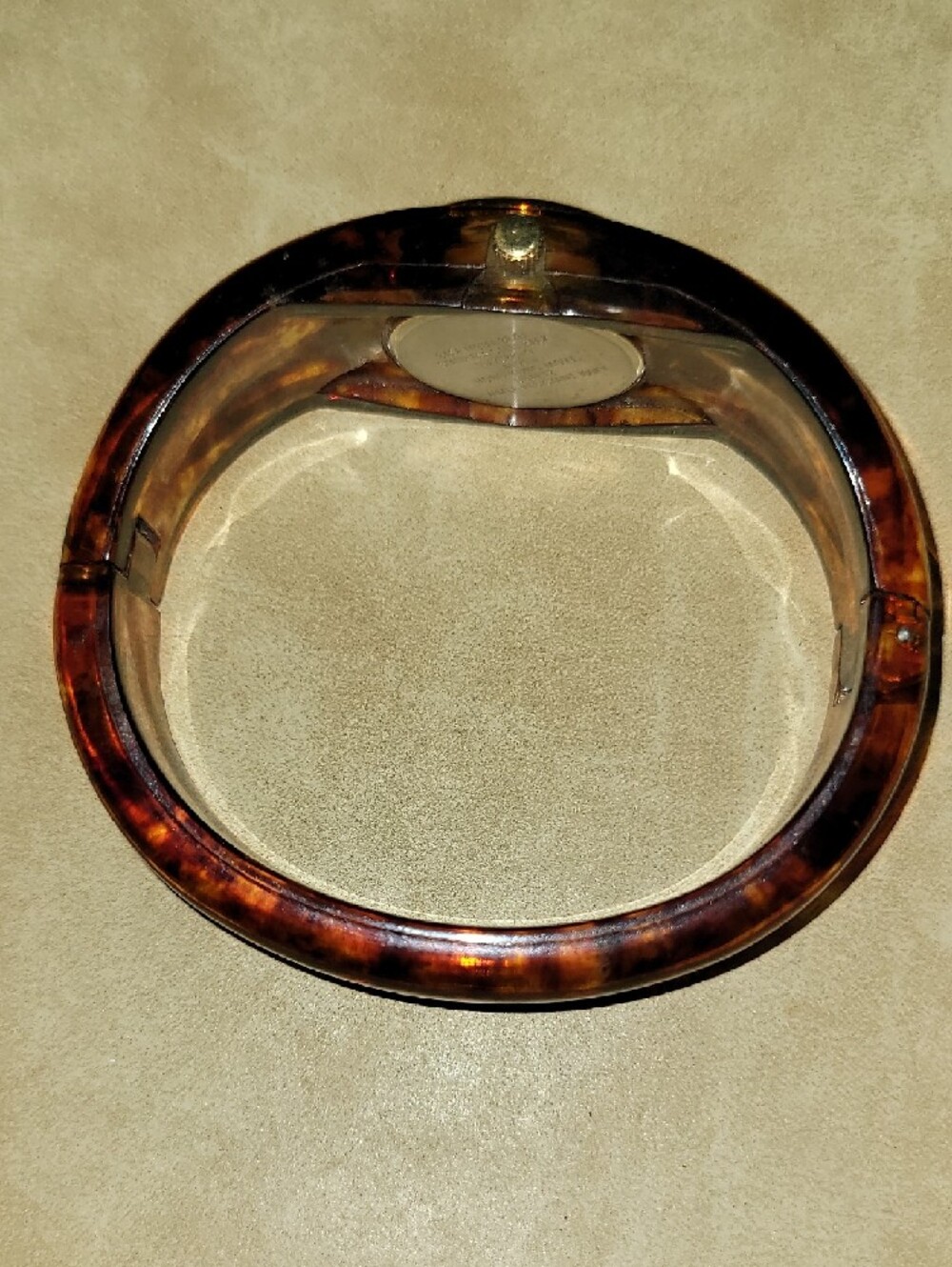 Vintage. Anne Klein Gold-Tone Dial Tortoise-Pattern Bangle Watch - Picture 5 of 8